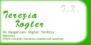 terezia kogler business card