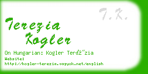 terezia kogler business card